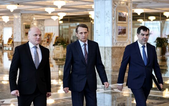 Встреча А. Лукашенко с С. Нарышкиным в Минске