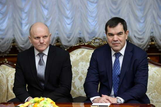 Встреча А. Лукашенко с С. Нарышкиным в Минске