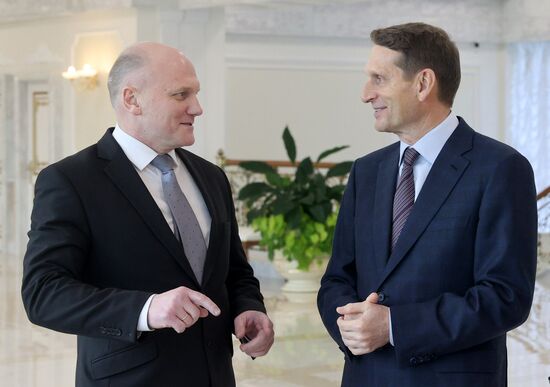 Встреча А. Лукашенко с С. Нарышкиным в Минске