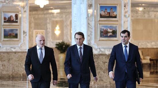 Встреча А. Лукашенко с С. Нарышкиным в Минске