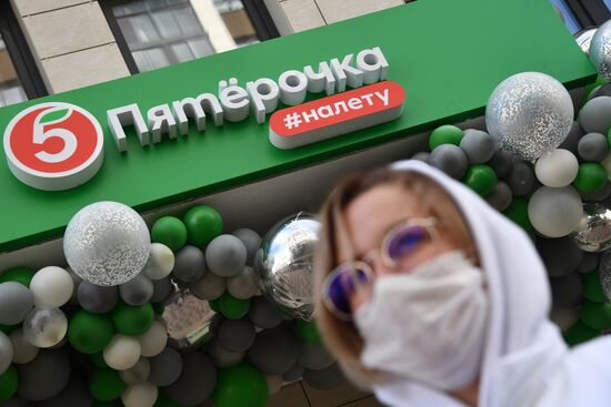 Открытие первого магазина с автоматизированной системой покупок "Пятёрочка #налету"