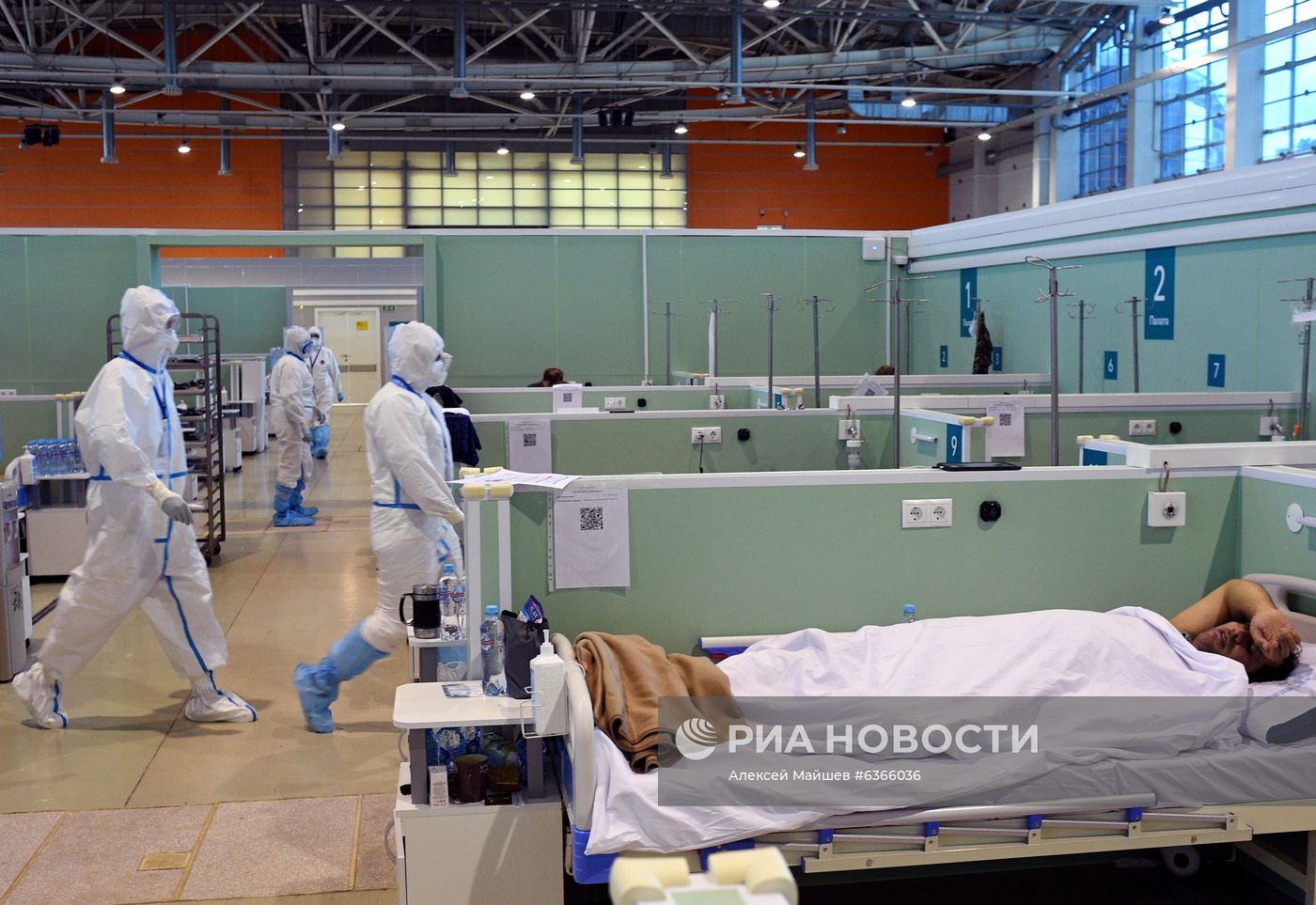 Временный госпиталь COVID-19 на ВДНХ 