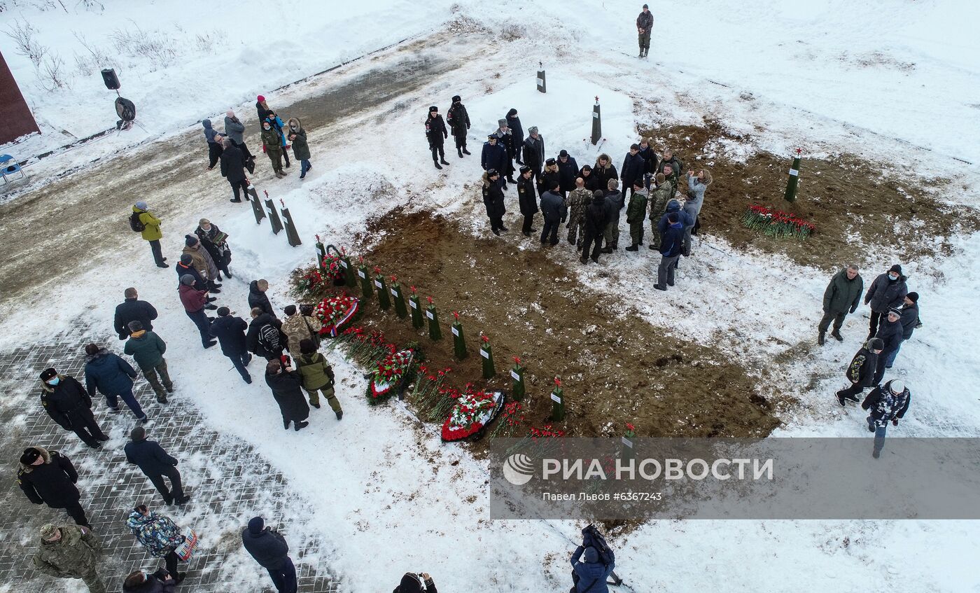 Церемония захоронения останков воинов, погибших при защите Советского Заполярья во время Великой Отечественной войны