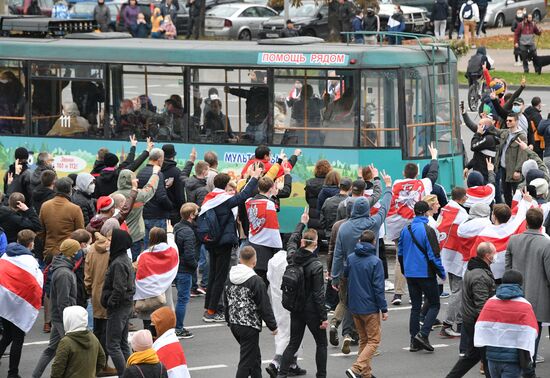 Акция протеста оппозиции в Минске