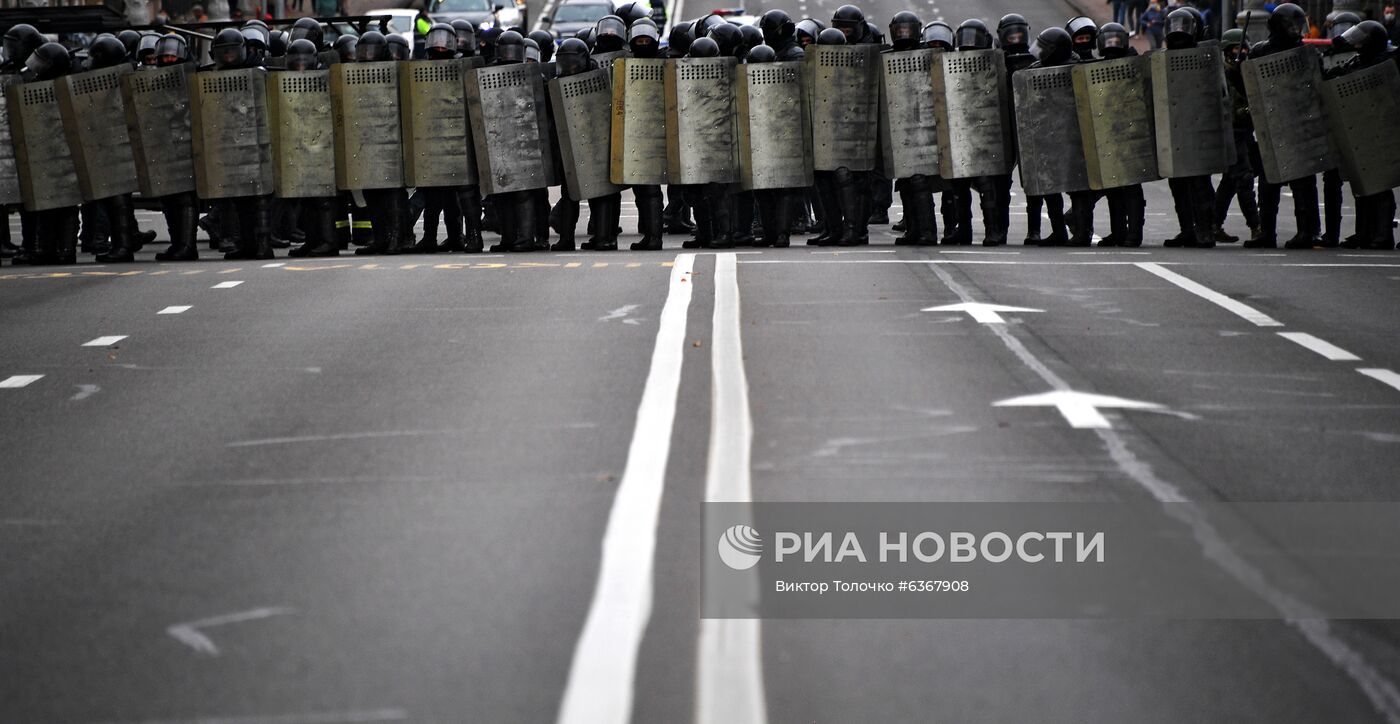 Акция протеста оппозиции в Минске