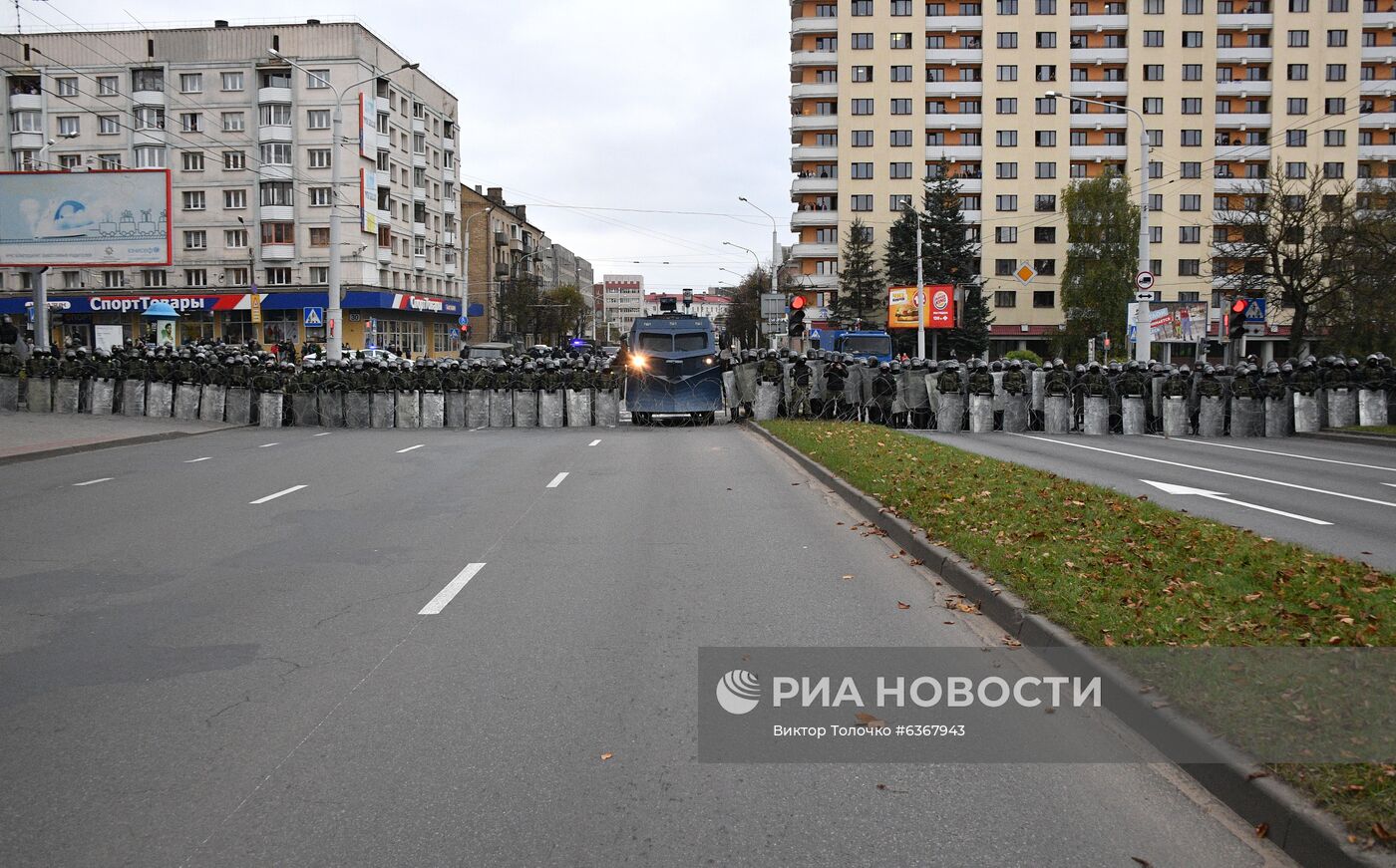 Акция протеста оппозиции в Минске