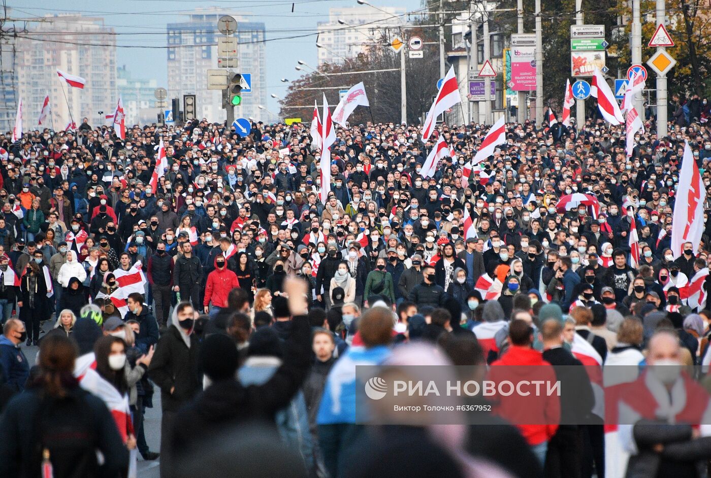 Акция протеста оппозиции в Минске