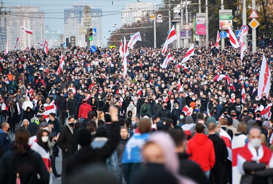 Акция протеста оппозиции в Минске