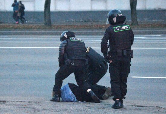 Акция протеста оппозиции в Минске