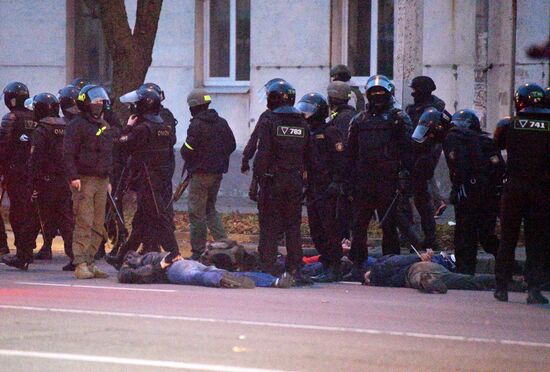 Акция протеста оппозиции в Минске