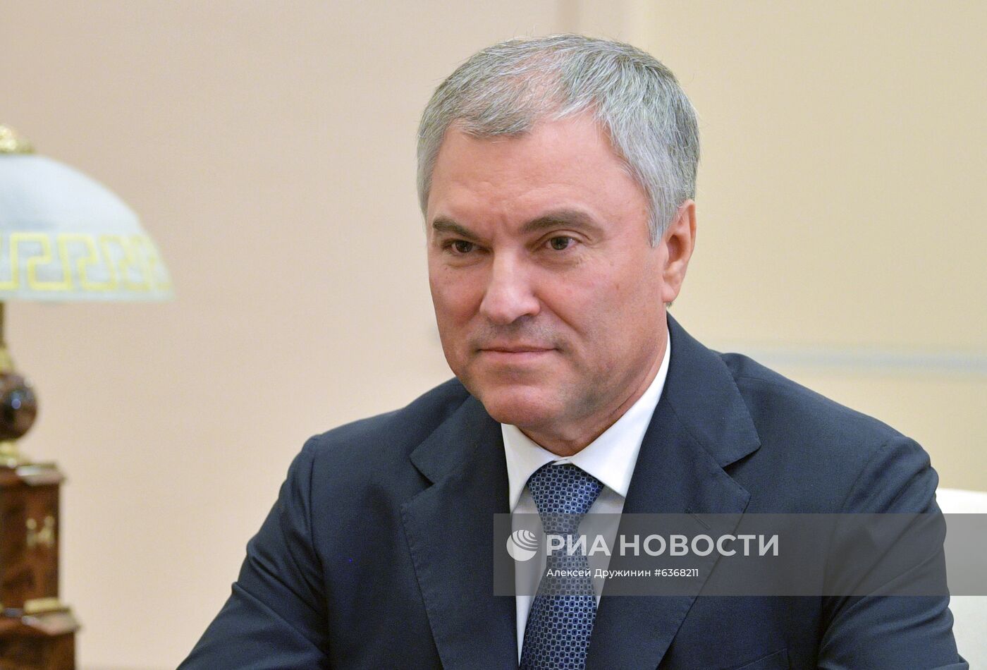 Президент РФ В. Путин встретился со спикером Госдумы РФ В. Володиным