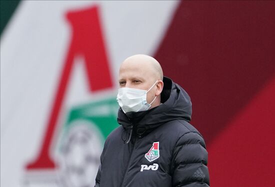 Тренировка ФК "Локомотив" перед матчем Лиги чемпионов с ФК "Бавария"