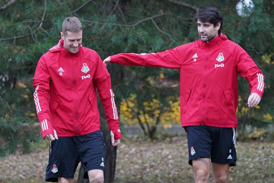 Тренировка ФК "Локомотив" перед матчем Лиги чемпионов с ФК "Бавария"