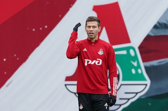 Тренировка ФК "Локомотив" перед матчем Лиги чемпионов с ФК "Бавария"