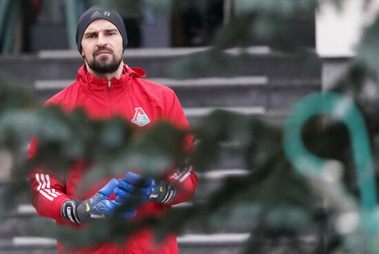 Тренировка ФК "Локомотив" перед матчем Лиги чемпионов с ФК "Бавария"