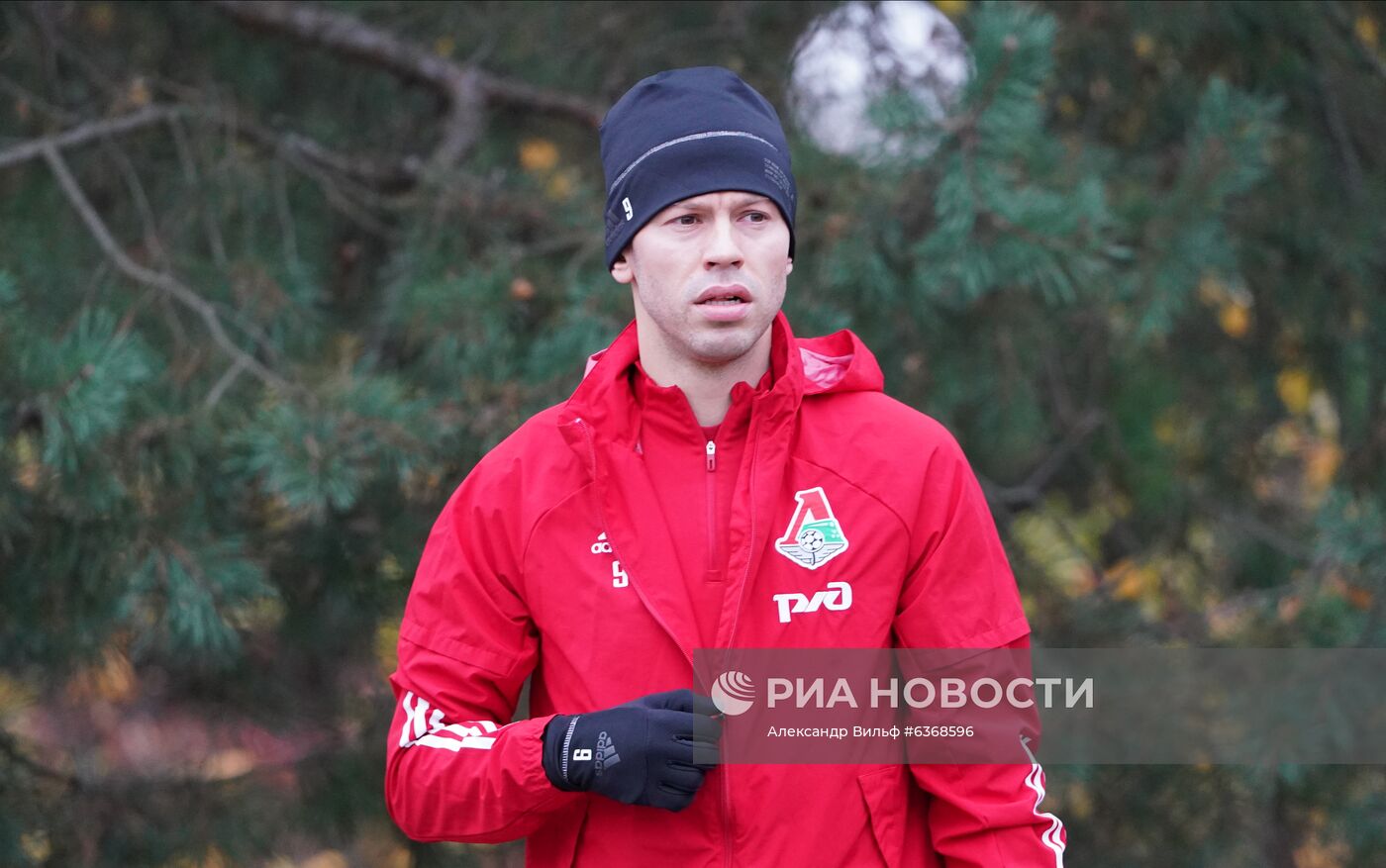 Тренировка ФК "Локомотив" перед матчем Лиги чемпионов с ФК "Бавария"