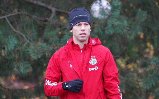 Тренировка ФК "Локомотив" перед матчем Лиги чемпионов с ФК "Бавария"