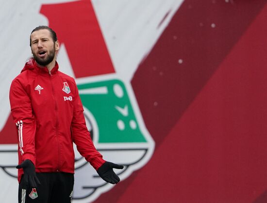 Тренировка ФК "Локомотив" перед матчем Лиги чемпионов с ФК "Бавария"