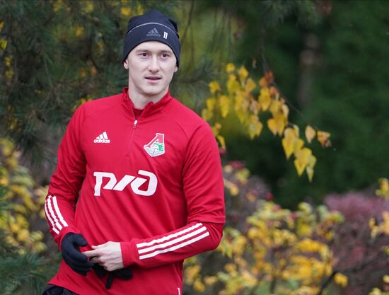 Тренировка ФК "Локомотив" перед матчем Лиги чемпионов с ФК "Бавария"