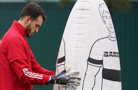 Тренировка ФК "Локомотив" перед матчем Лиги чемпионов с ФК "Бавария"