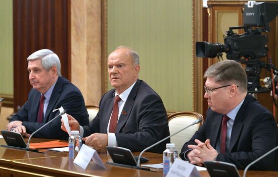 Премьер-министр РФ М. Мишустин встретился с главами фракций и руководством Госдумы РФ