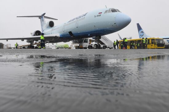 Ту-154 совершил последний в России гражданский полет