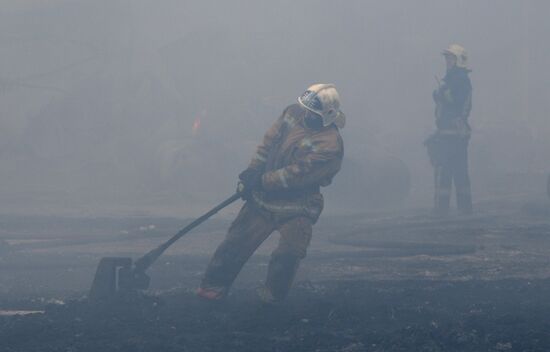 Пожар в Волосовском районе Ленинградской области