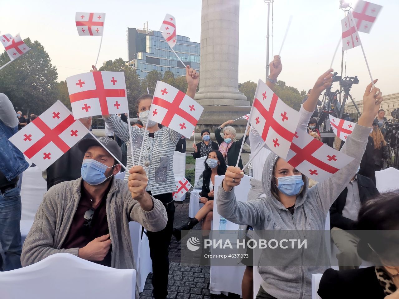 Предвыборная акция в Тбилиси