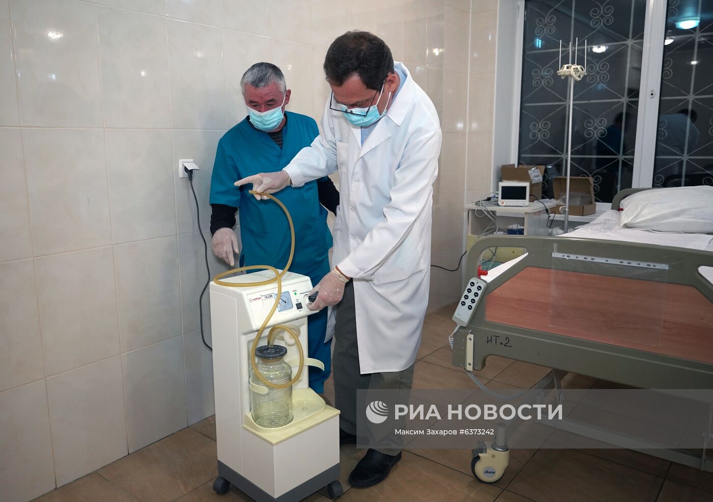Открытие отделения для больных коронавирусом в Луганской больнице