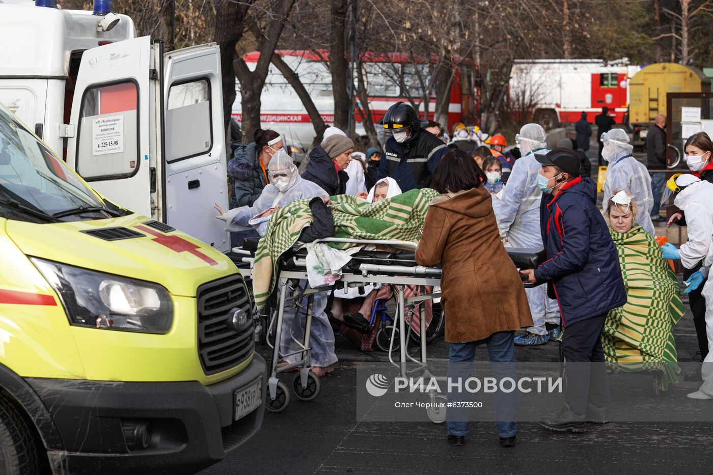 Последствия взрыва в больнице в Челябинске