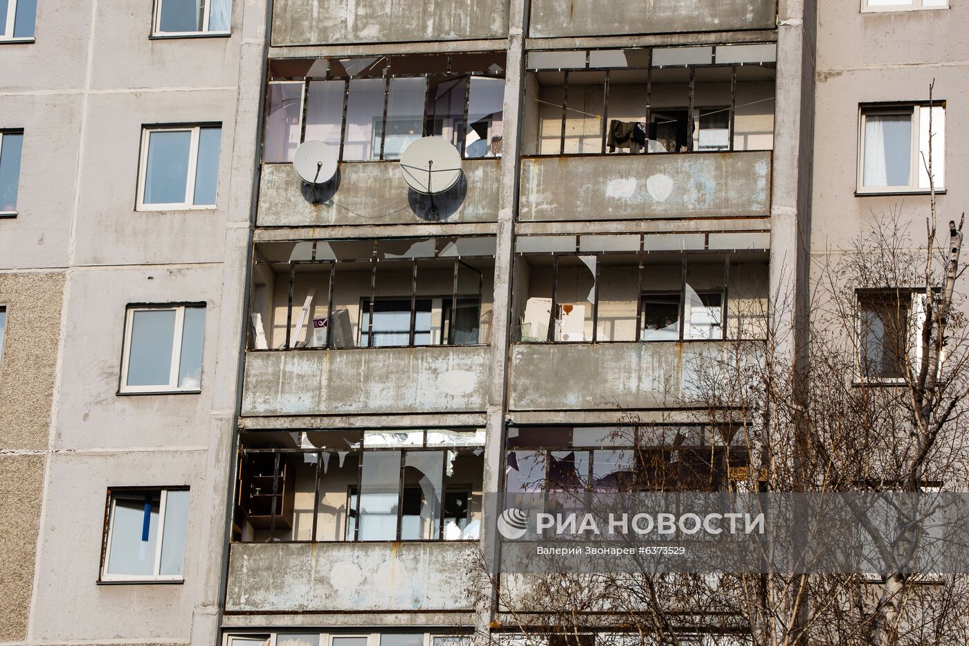 Последствия взрыва в больнице в Челябинске