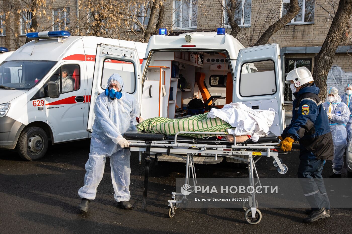 Последствия взрыва в больнице в Челябинске