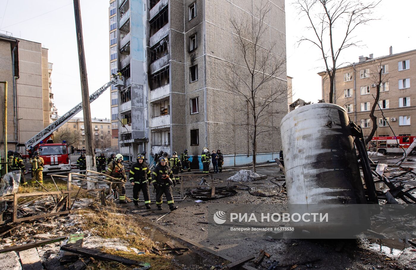 Последствия взрыва в больнице в Челябинске