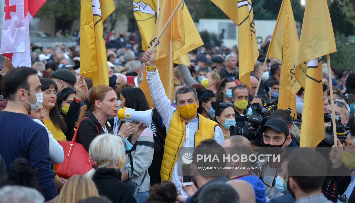 Акция оппозиции в Тбилиси