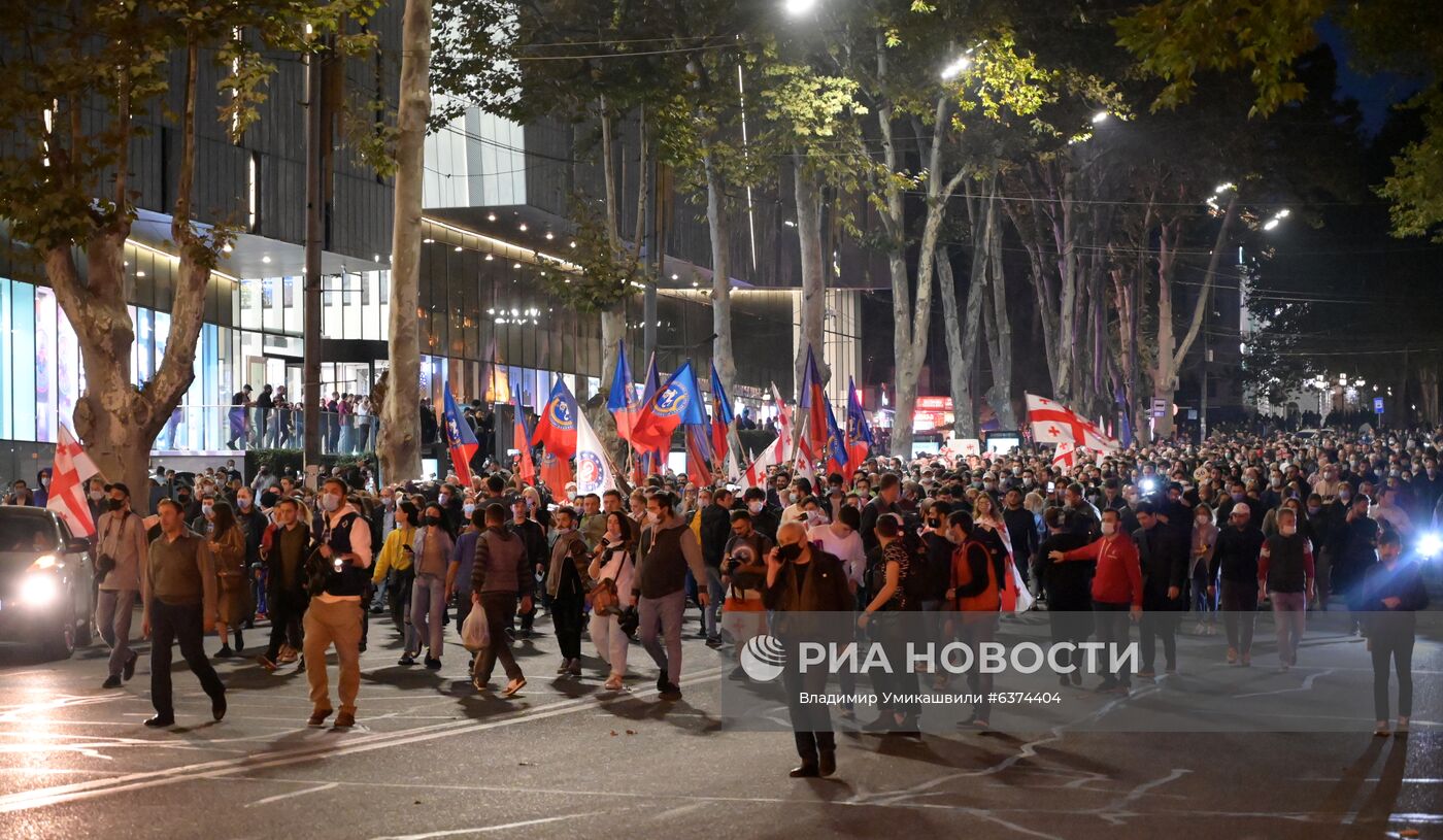 Акция оппозиции в Тбилиси