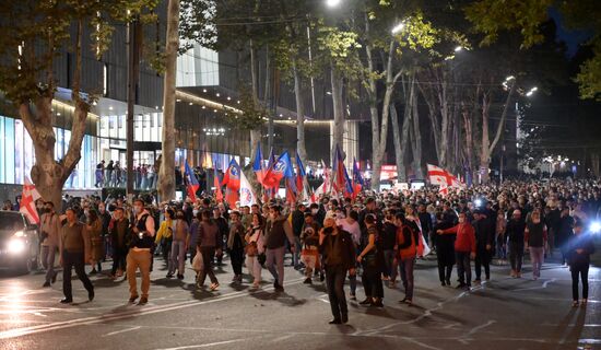 Акция оппозиции в Тбилиси