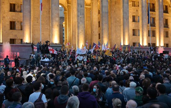 Акция оппозиции в Тбилиси