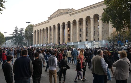 Акция оппозиции в Тбилиси