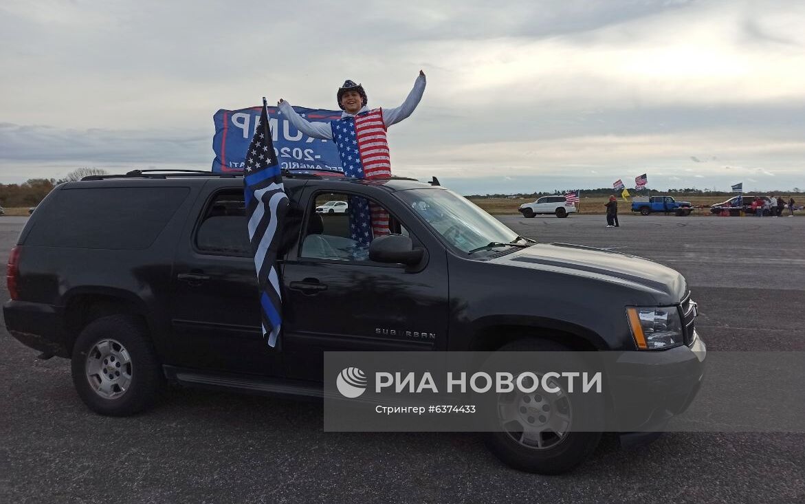 Автопробег сторонников Трампа в Нью-Йорке