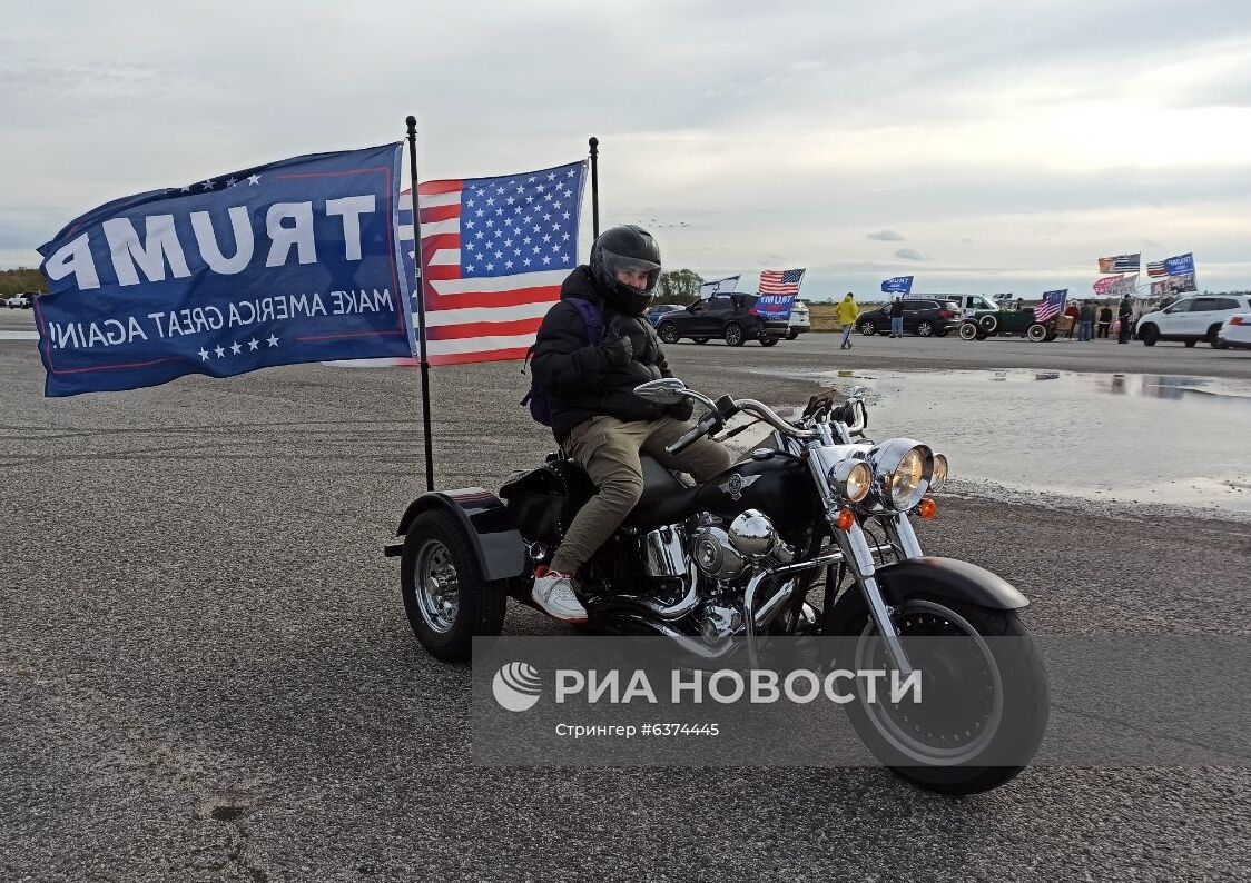 Автопробег сторонников Трампа в Нью-Йорке