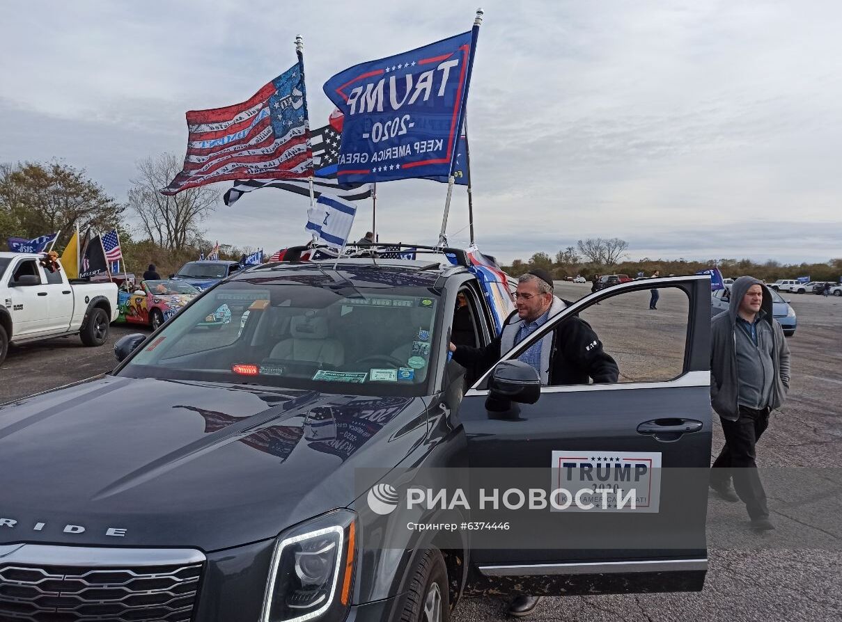 Автопробег сторонников Трампа в Нью-Йорке