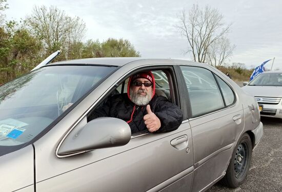 Автопробег сторонников Трампа в Нью-Йорке