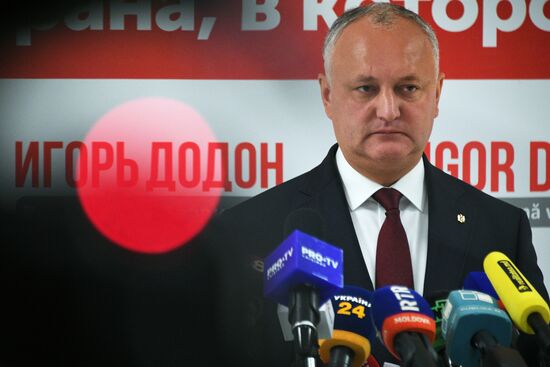 Брифинг И. Додона в Кишиневе