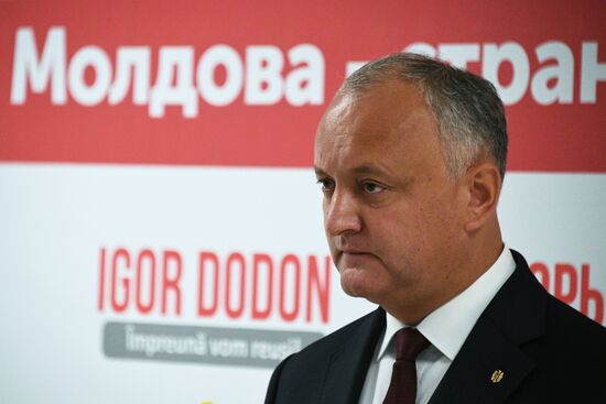 Брифинг И. Додона в Кишиневе