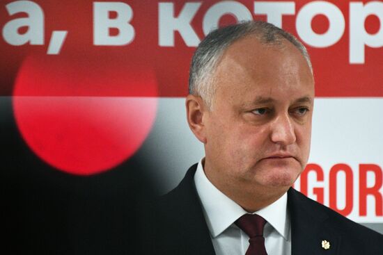 Брифинг И. Додона в Кишиневе