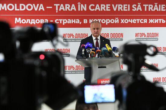 Брифинг И. Додона в Кишиневе