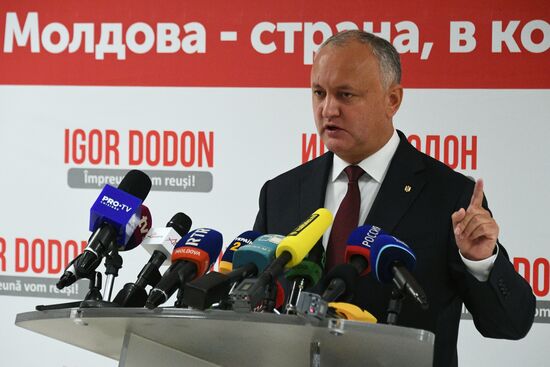 Брифинг И. Додона в Кишиневе