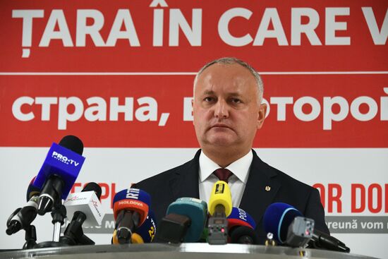 Брифинг И. Додона в Кишиневе