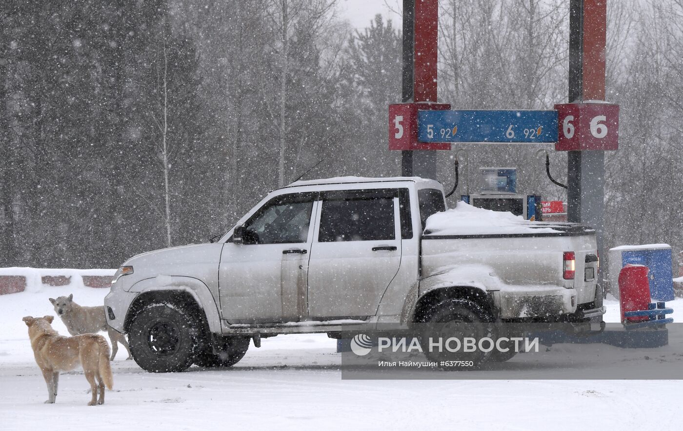 Снегопад в Красноярском крае