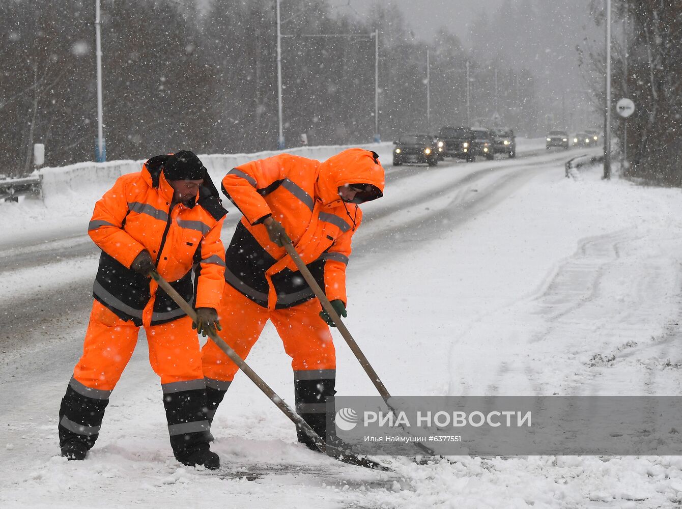 Снегопад в Красноярском крае